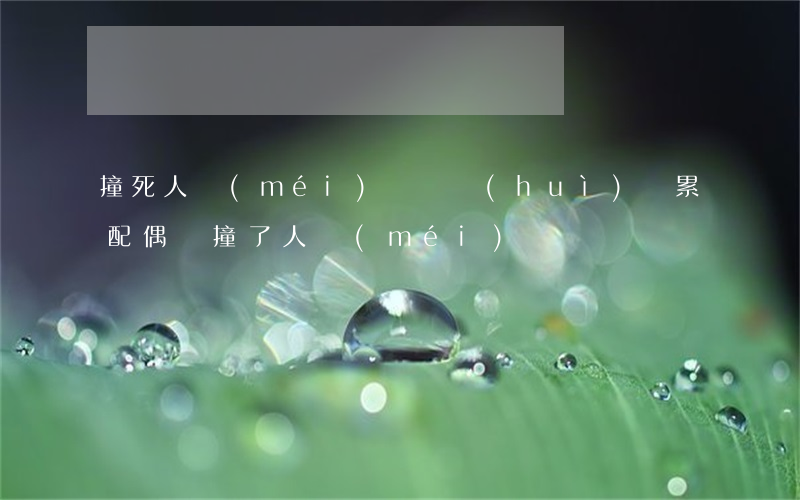 撞死人沒(méi)錢賠會(huì)連累配偶嗎(撞了人沒(méi)錢賠)