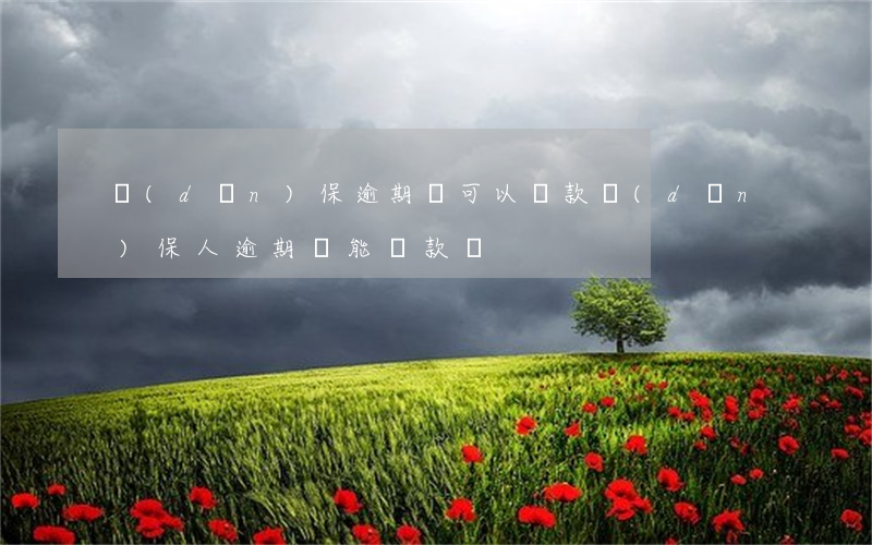 擔(dān)保逾期還可以貸款(擔(dān)保人逾期還能貸款嗎)