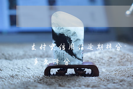 支付宝信用住逾期掉分-支付宝信用住逾期多久降分