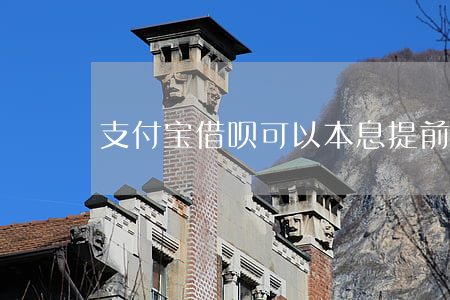 支付宝借呗可以本息提前还款吗-