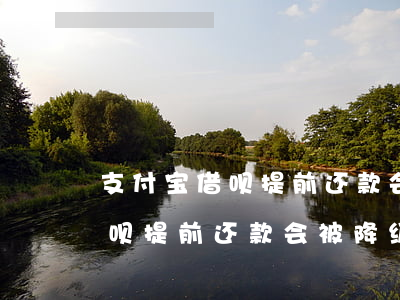 支付宝借呗提前还款会被降级吗-支付宝借呗提前还款会被降级吗安全吗