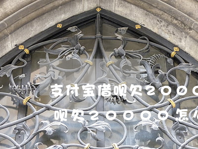 支付宝借呗欠20000怎么办-支付宝借呗欠20000怎么办理