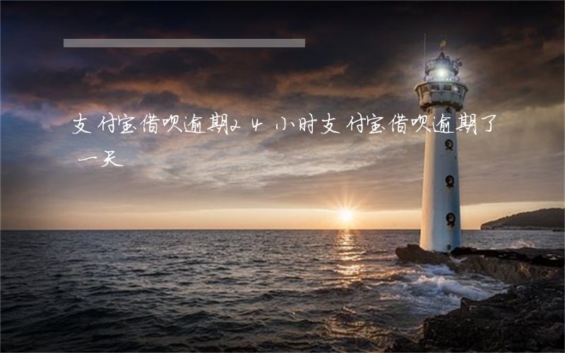 支付宝借呗逾期24小时(支付宝借呗逾期了一天)
