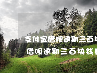 支付宝借呗逾期三百块钱有影响吗-支付宝借呗逾期三百块钱有影响吗知乎