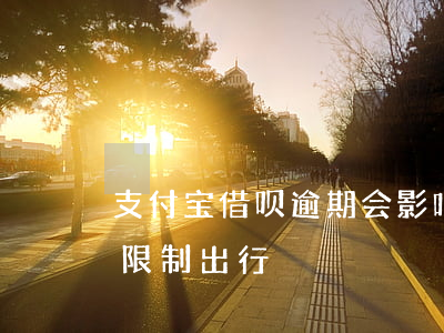 支付宝借呗逾期会影响出行吗(借呗逾期多久限制出行)