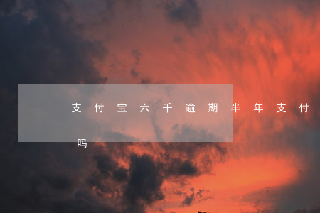 支付宝六千逾期半年(支付宝欠六百逾期要紧吗)