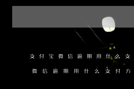 支付宝微信逾期用什么支付方式好-支付宝微信逾期用什么支付方式好一点