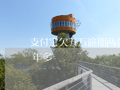 支付宝欠五万逾期两年（支付宝欠4万逾期一年多）