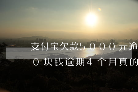 支付宝欠款5000元逾期(欠支付宝5000块钱逾期4个月真的会被起诉吗)