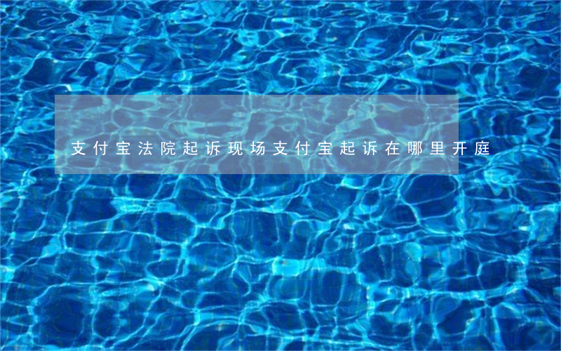 支付宝法院起诉现场(支付宝起诉在哪里开庭)