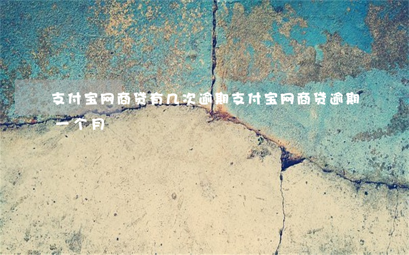 支付宝网商贷有几次逾期(支付宝网商贷逾期一个月)