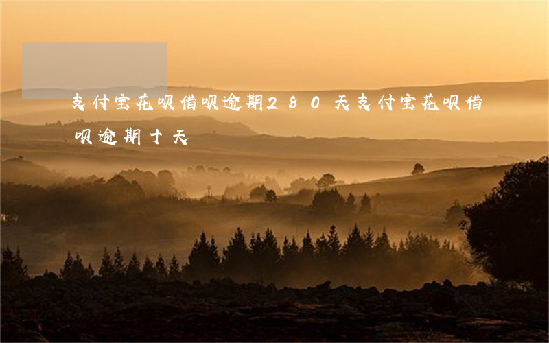 支付宝花呗借呗逾期280天 支付宝花呗借呗逾期十天