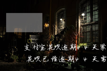 支付宝花呗逾期44天，紧急提醒：您的支付宝花呗已经逾期44天，需要尽快还款！