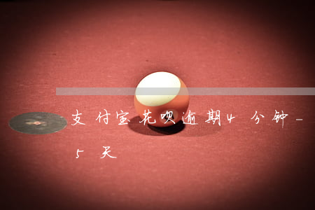支付宝花呗逾期4分钟-支付宝花呗逾期了5天
