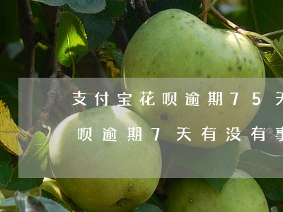 支付宝花呗逾期75天有影响吗-支付宝花呗逾期7天有没有事
