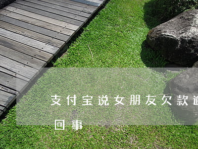 支付宝说女朋友欠款逾期(支付宝逾期是怎么回事)