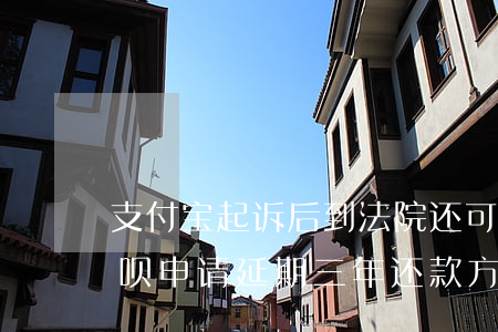 支付宝起诉后到法院还可以协商还款吗-借呗申请延期三年还款方法