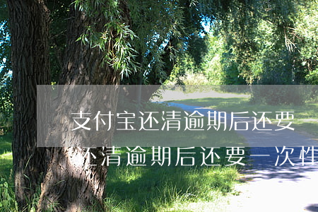 支付宝还清逾期后还要一次性结清-支付宝还清逾期后还要一次性结清吗