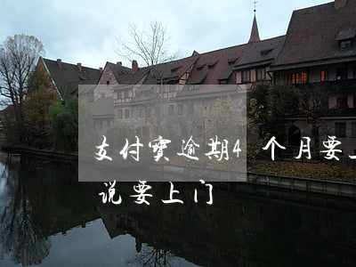 支付宝逾期4个月要上门(支付宝逾期两个月说要上门)