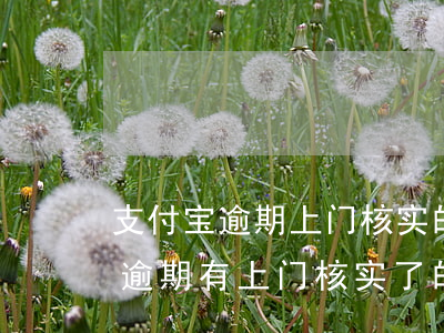 支付宝逾期上门核实的是不是真的-支付宝逾期有上门核实了的吗