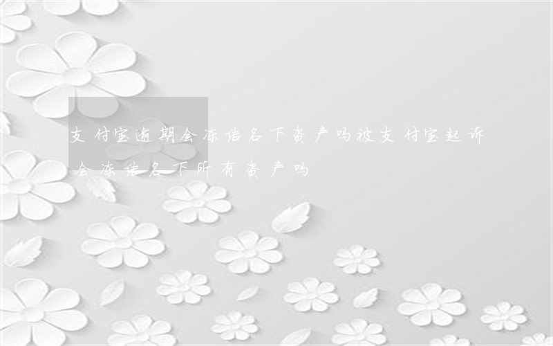 支付宝逾期会冻结名下资产吗(被支付宝起诉会冻结名下所有资产吗)