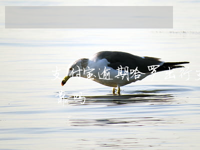 支付宝逾期哈罗出行(支付宝哈啰出行安全可靠吗)