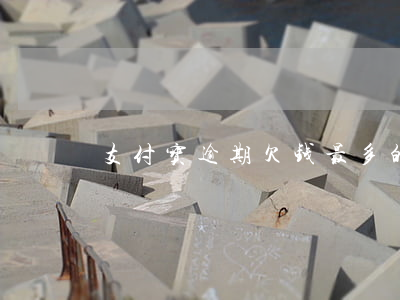 支付宝逾期欠钱最多的(支付宝逾期的多吗)