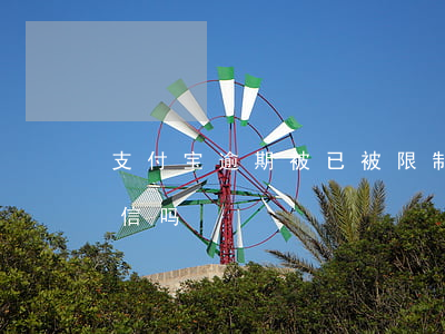 支付宝逾期被已被限制(支付宝被限制影响征信吗)