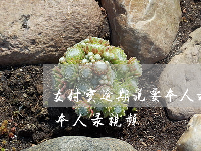 支付宝逾期说要本人录视频(支付宝逾期说要本人录视频)