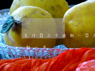 支付寶三千逾期一個月(支付寶逾期2千多逾期一年)
