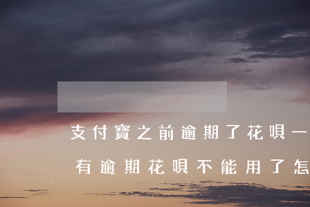 支付寶之前逾期了花唄一直不能用-支付寶有逾期花唄不能用了怎么辦