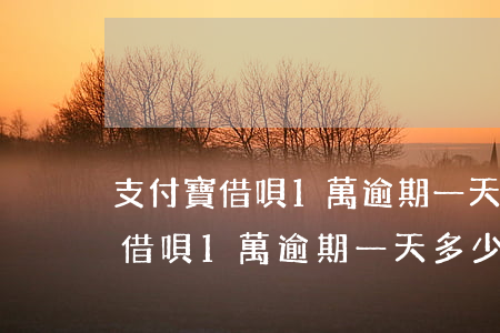 支付寶借唄1萬逾期一天多少利息-支付寶借唄1萬逾期一天多少利息啊