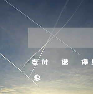 支付寶借唄停息掛賬可以嗎(支付寶借唄能停息掛賬嗎)