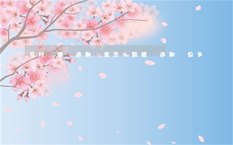 支付寶借唄逾期罰金怎么算(借唄逾期罰息多少)