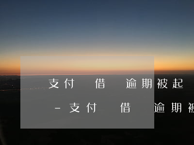 支付寶借唄逾期被起訴的話一般是哪個法院-支付寶借唄逾期被起訴的話一般是哪個法院的