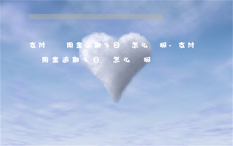 支付寶備用金逾期3日會怎么樣啊-支付寶備用金逾期3日會怎么樣啊