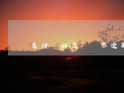 支付寶公交車顯示逾期未還