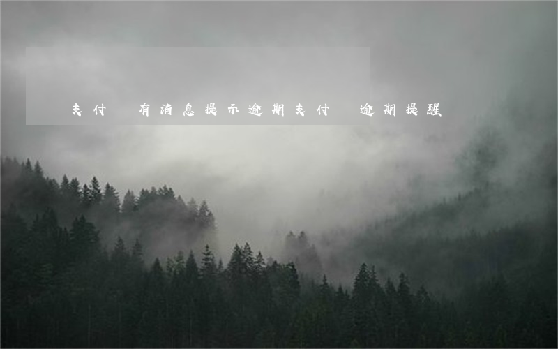 支付寶有消息提示逾期(支付寶逾期提醒)