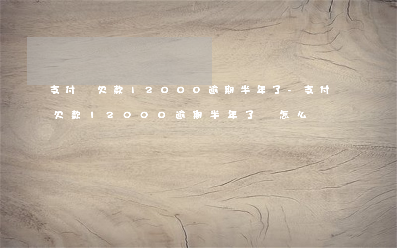 支付寶欠款12000逾期半年了-支付寶欠款12000逾期半年了會怎么樣