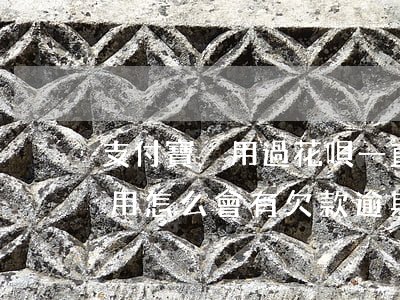 支付寶沒用過花唄一直顯示有逾期-花唄沒用怎么會有欠款逾期的信息呢