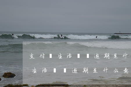 支付寶生活繳費逾期是什么意思哦-支付寶生活繳費逾期是什么意思哦怎么辦