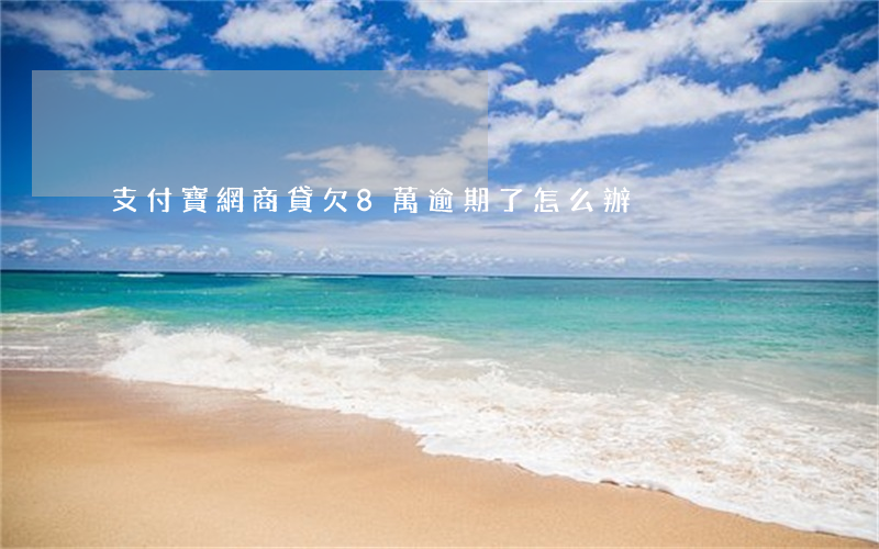 支付寶網商貸欠8萬逾期了怎么辦