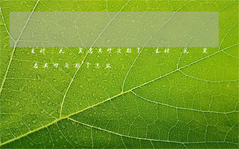 支付寶花唄莫名其妙逾期了-支付寶花唄莫名其妙逾期了怎么辦