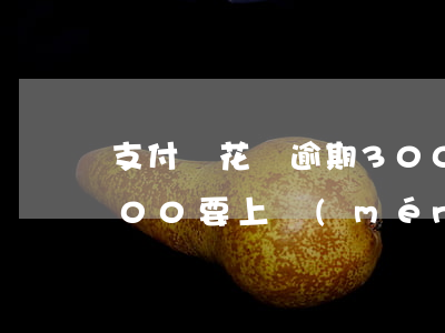 支付寶花唄逾期300(支付寶花唄逾期3000要上門(mén)好說(shuō)要收上門(mén)費(fèi))