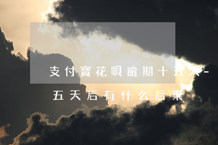 支付寶花唄逾期十五天-支付寶花唄逾期十五天后有什么后果