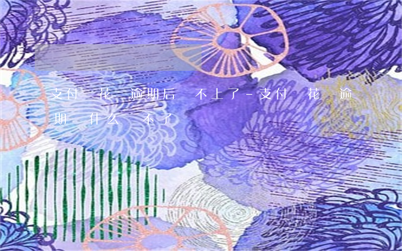 支付寶花唄逾期后還不上了-支付寶花唄逾期為什么還不了