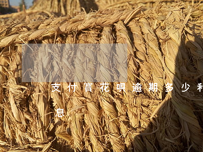 支付寶花唄逾期多少利息（支付寶逾期多少利息）