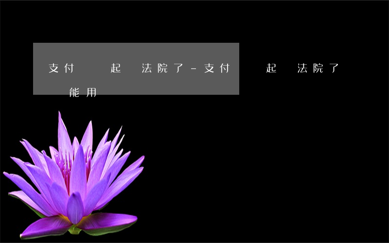 支付寶說起訴法院了-支付寶說起訴法院了還能用嗎