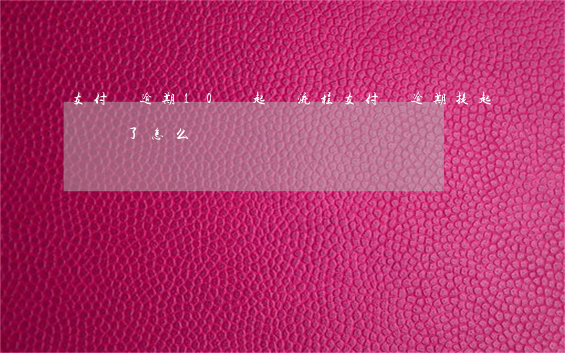支付寶逾期10萬起訴流程(支付寶逾期提起訴訟了怎么辦)