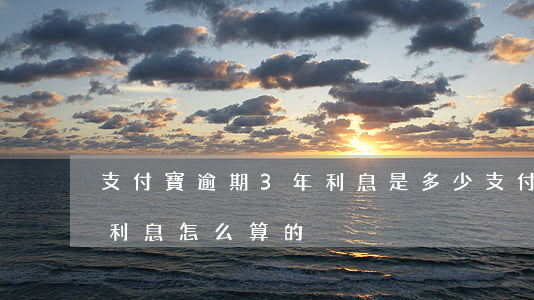 支付寶逾期3年利息是多少(支付寶貸款逾期利息怎么算的)